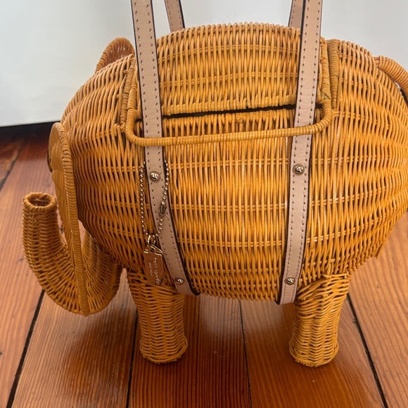 Kate Spade Elephant Wicker Handbag - Picture 6 of 8